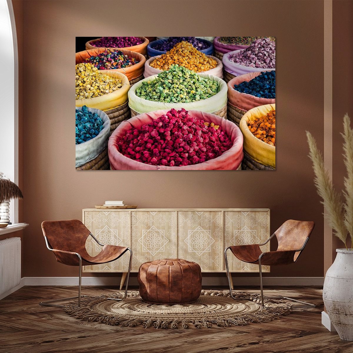 Art Heroes-1470471-Marokkos Farben-Sandra Bechtold-1200x1200-Living room brown oriental-instagramFeed